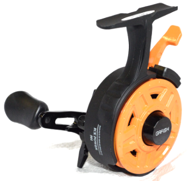 Катушка зимняя GRFISH Ice Power 501 Left -Black/Orange (2509)